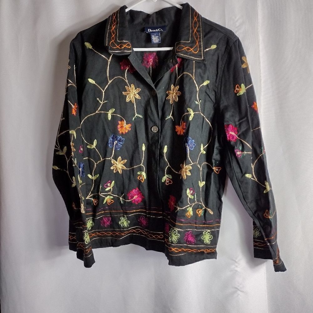 Denim & Co embroidered jacket